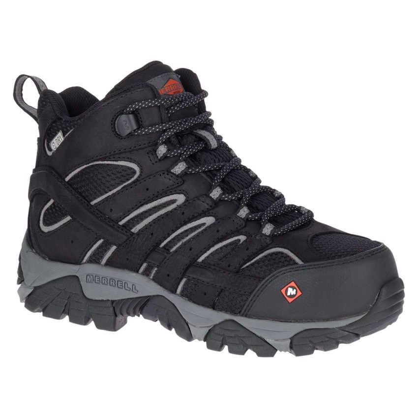 Bottes de Securite Merrell Moab Vertex Mid Waterproof Comp Toe Noir Femme | K.E.NBGH